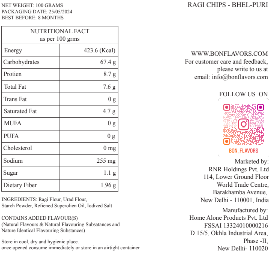 RAGI CHIPS - BHEL PURI